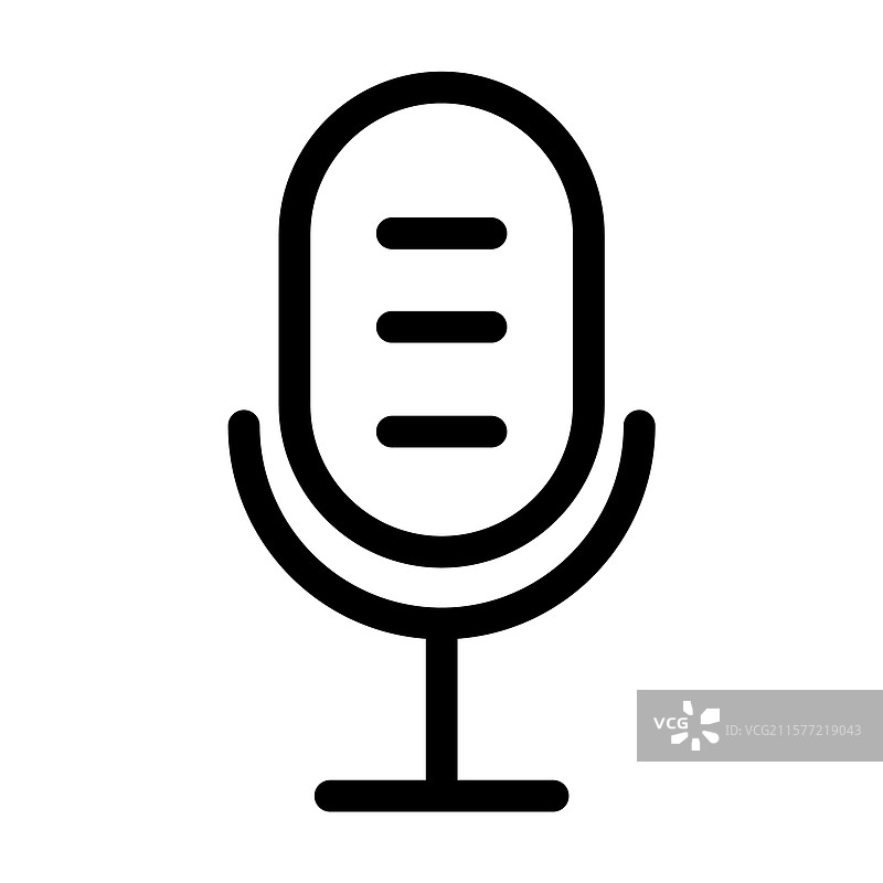 黑白麦克风图标图片素材
