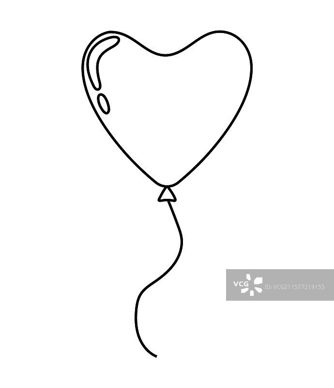 心形气球在空中漂浮图片素材