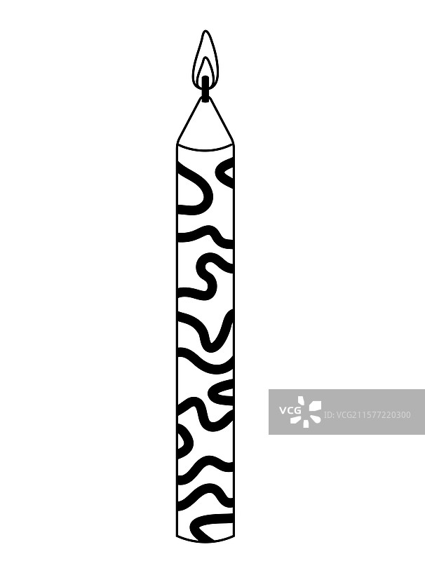 高高矗立的色彩鲜艳的图案蜡烛图片素材