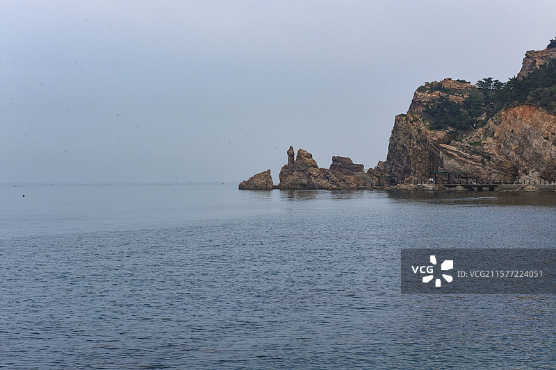 长岛望夫礁海景近景风光图片素材