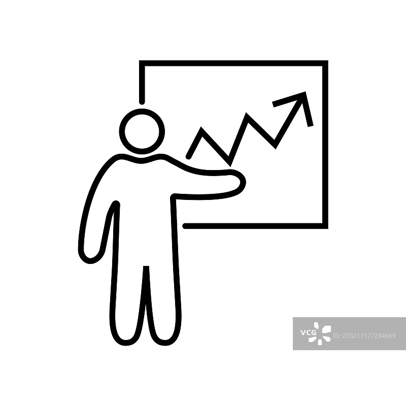 一个人展示的线条艺术图片素材