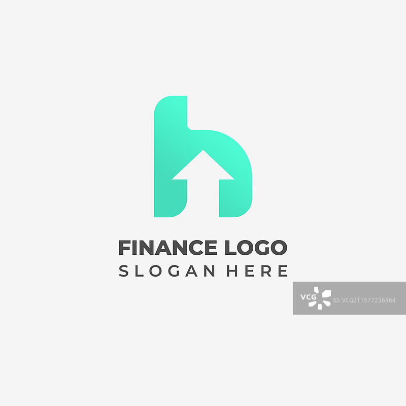 现代动态的字母H标志，带有箭头符号图片素材