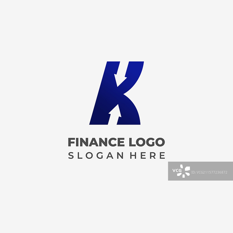 未来感的K字母与箭头组合图片素材