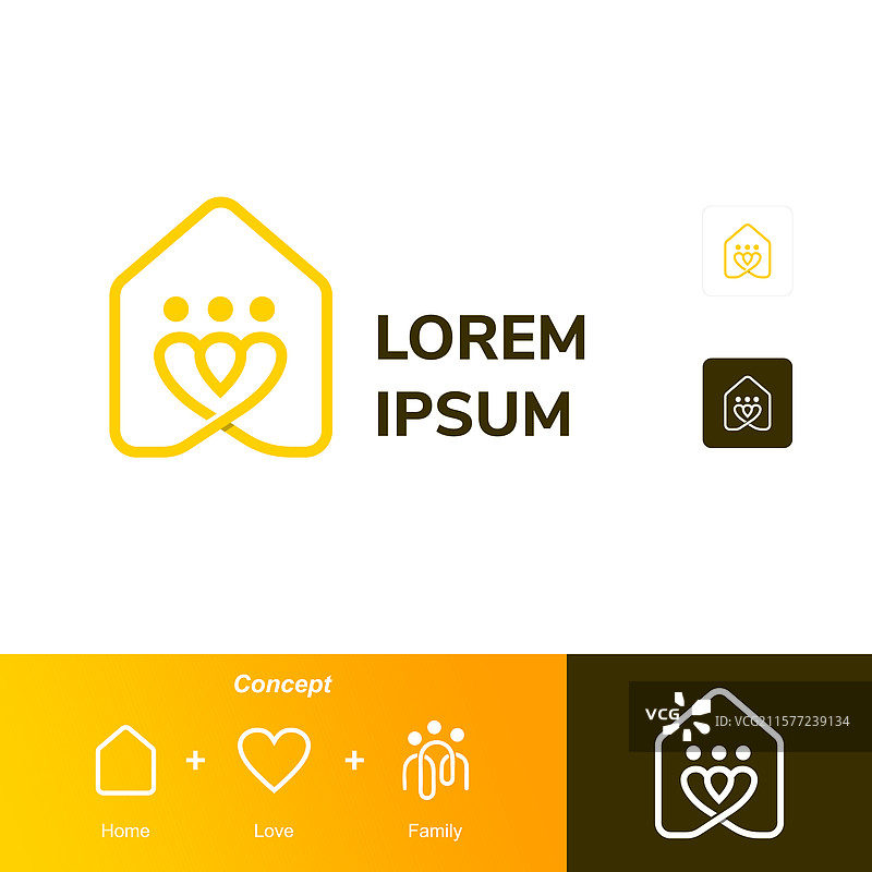 心爱的家庭住宅，由多种材料组合而成图片素材