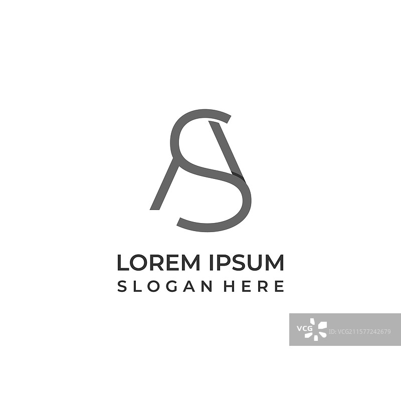 字母形状的单字母标志设计图片素材