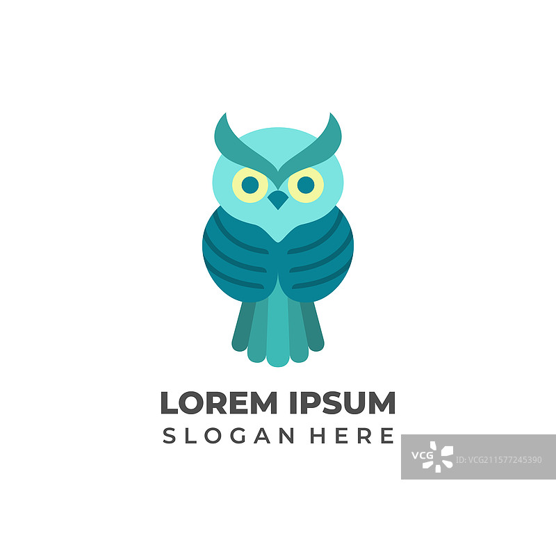 现代猫头鹰标志，设计简洁，完美适用于图片素材