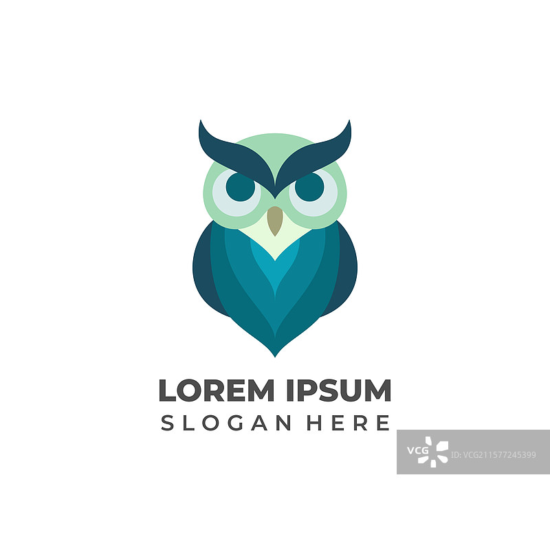 现代猫头鹰标志，设计简洁，完美适用于图片素材