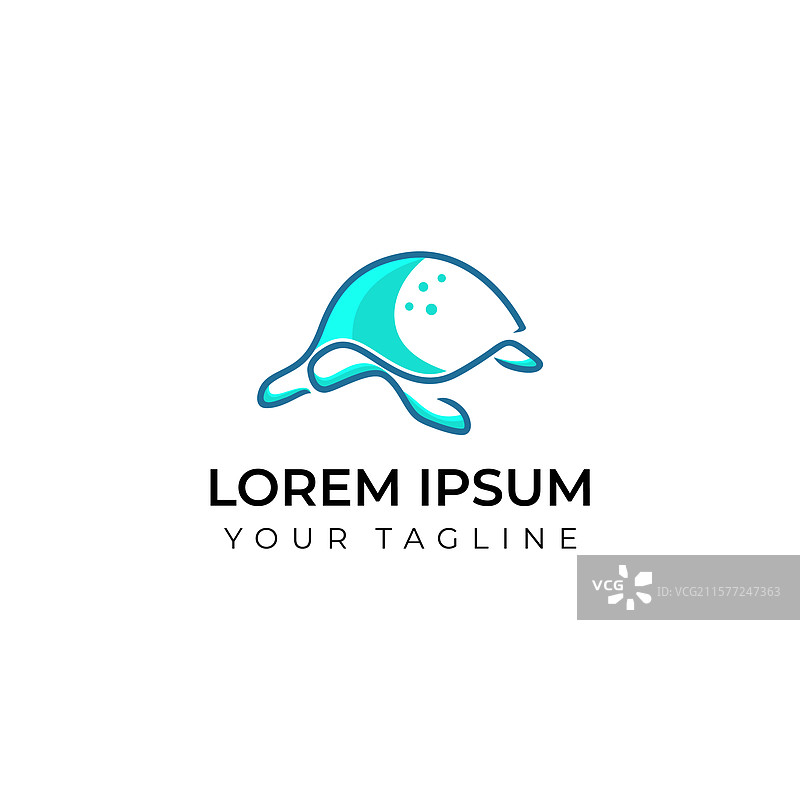 海龟标志看起来既优雅又可爱图片素材