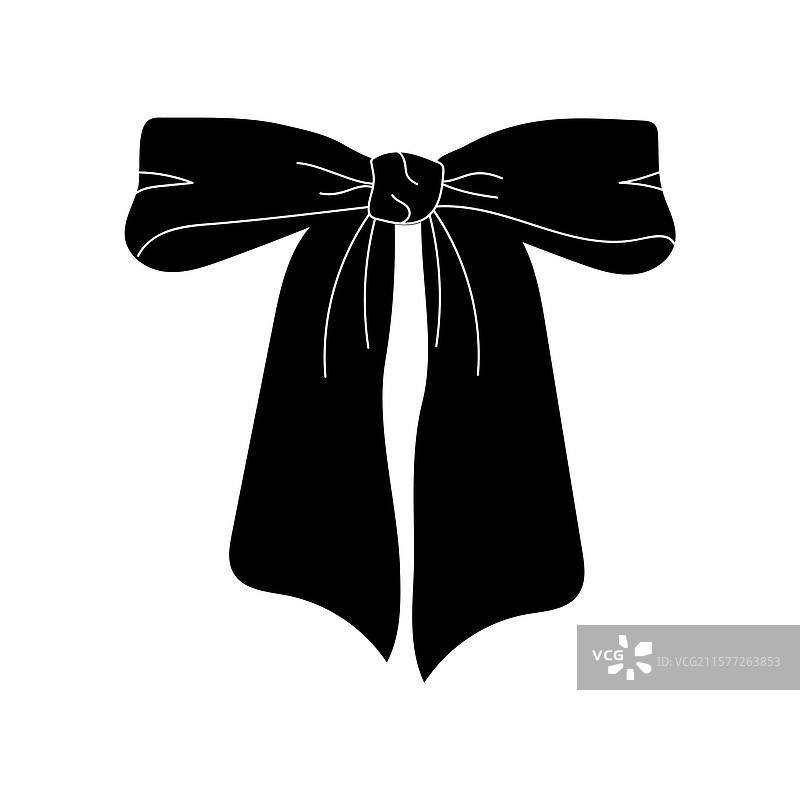 简单的黑白蝴蝶结图片素材