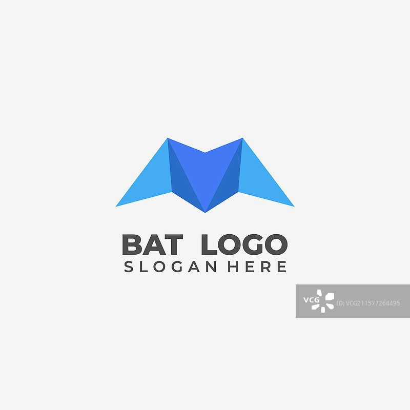多用途标志的扁平风格蝙蝠翅膀设计图片素材