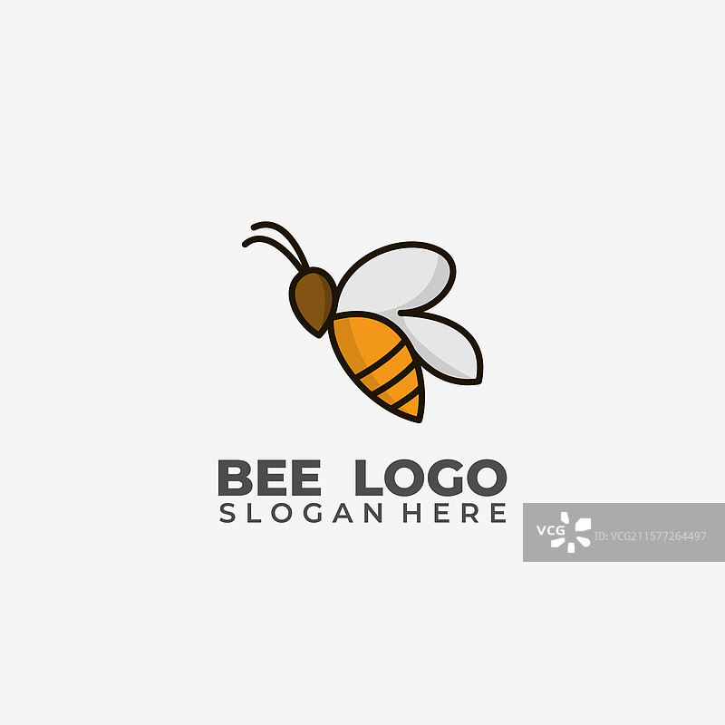 现代简约风格的蜜蜂标志图片素材