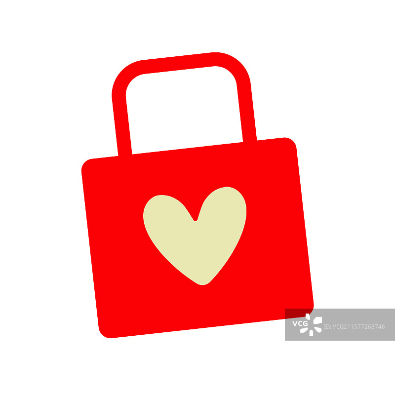 心形锁的符号，代表着爱与图片素材