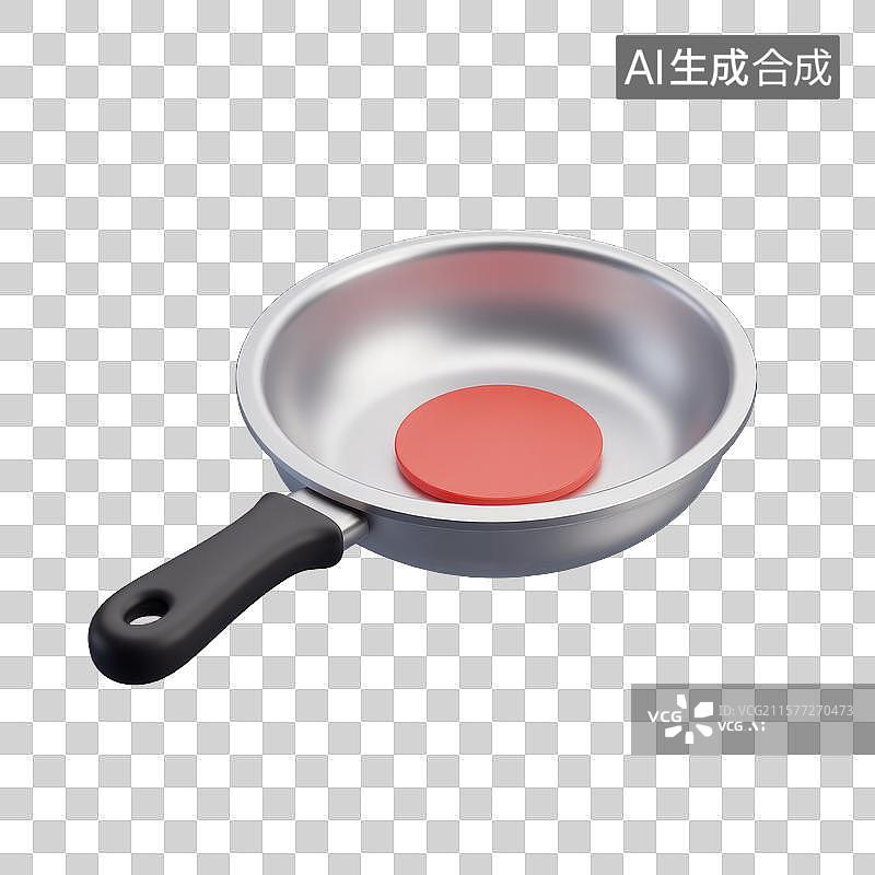 【AI数字艺术】简约时尚的无涂层炒锅图片素材