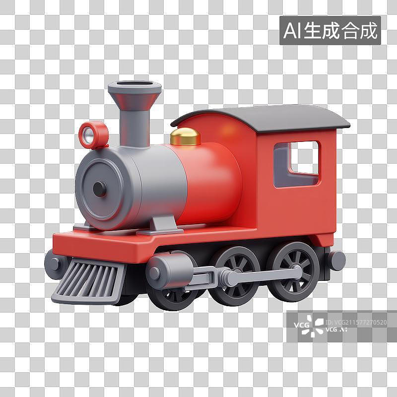 【AI数字艺术】怀旧蒸汽小火车图片素材