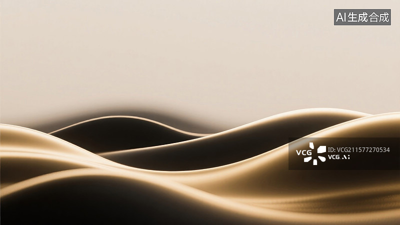 【AI数字艺术】黑金壁纸流光溢彩的曲线之美图片素材