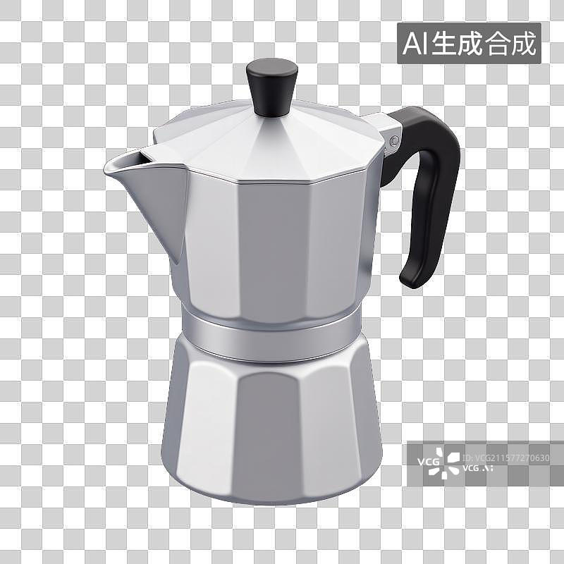 【AI数字艺术】摩卡壶里的醇香咖啡图片素材