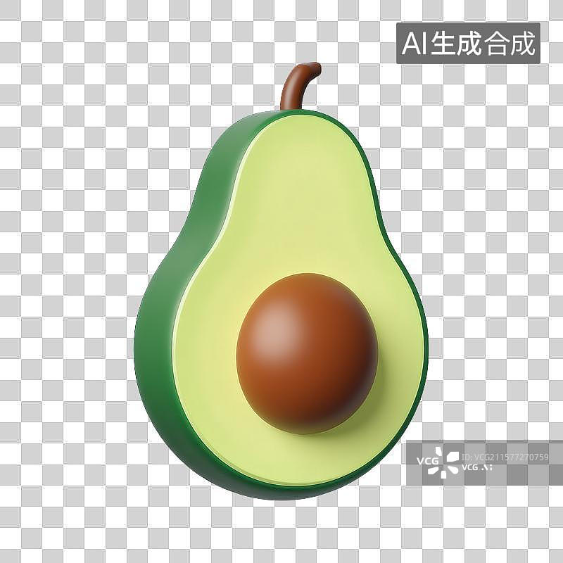 【AI数字艺术】清新牛油果的健康滋味图片素材