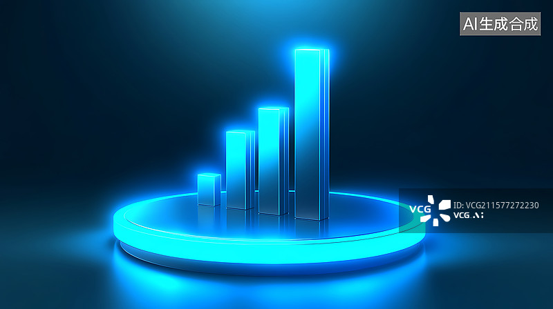 【AI数字艺术】经济数据图标，增长，金融技术数字化，大数据图片素材