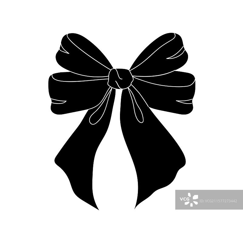 简单的黑白蝴蝶结图片素材