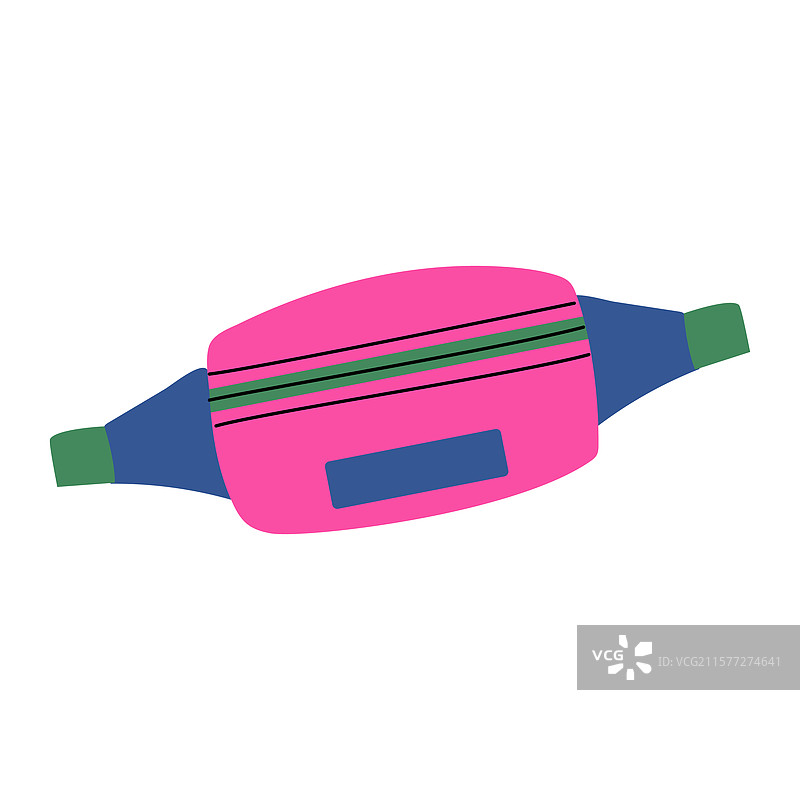 鲜艳的绿色和蓝色腰包图片素材