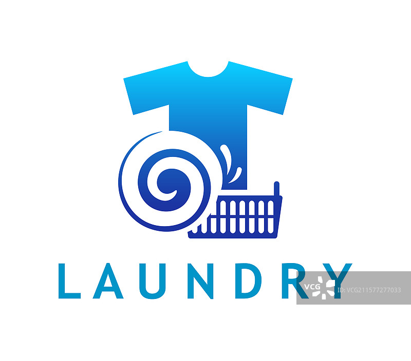 洗衣服务或自助洗衣店的洗衣图标图片素材