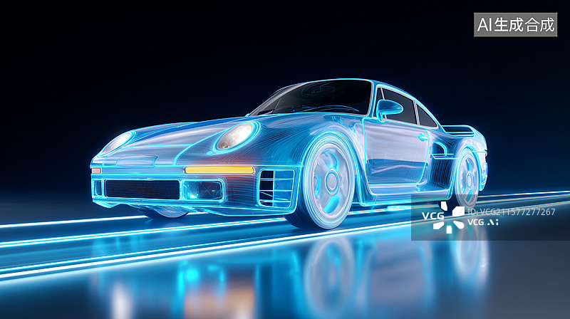 【AI数字艺术】科技风格汽车概念图图片素材