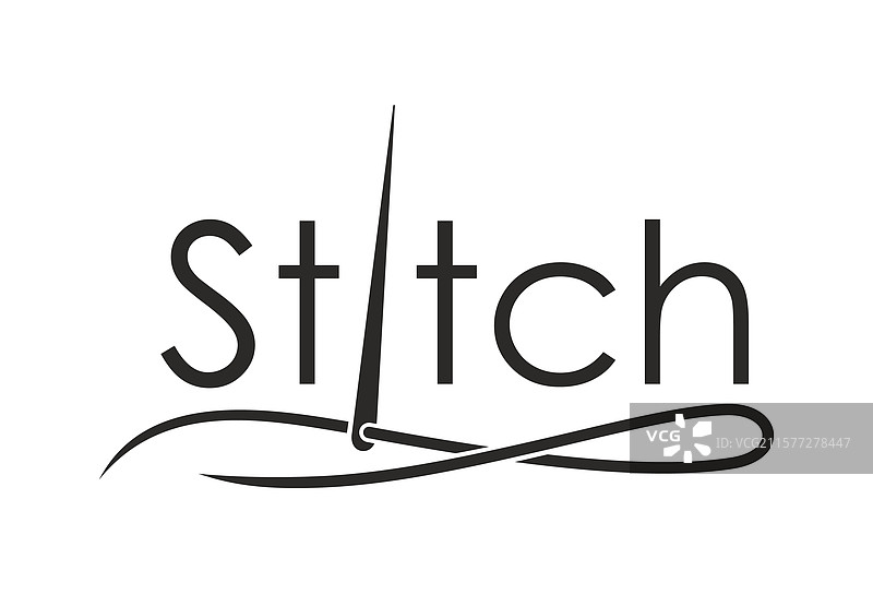 裁缝店刺绣和缝合图标徽章图片素材