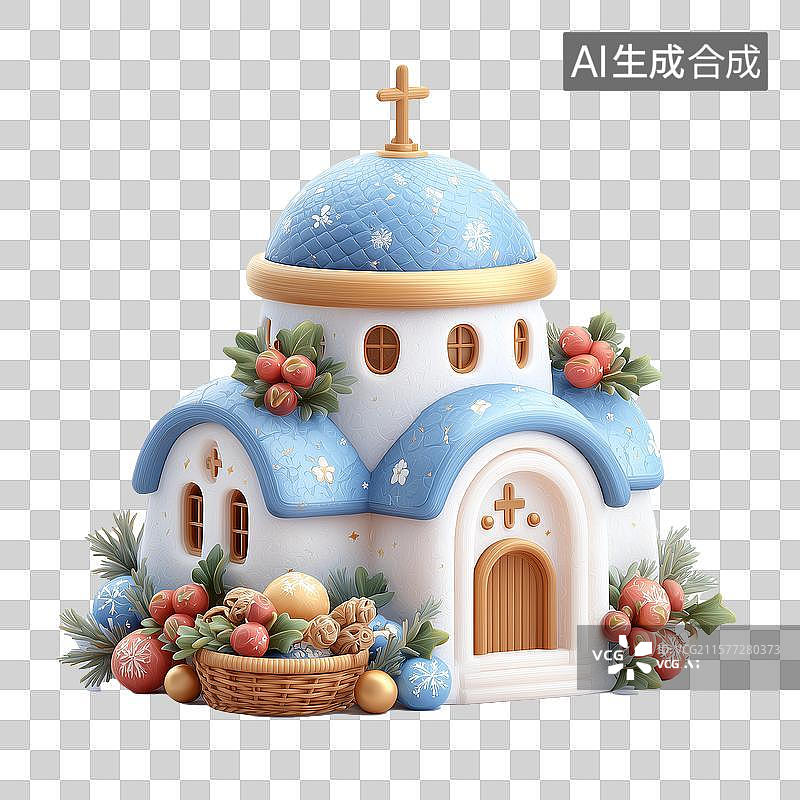 【AI数字艺术】教堂尖顶三维设计图片素材