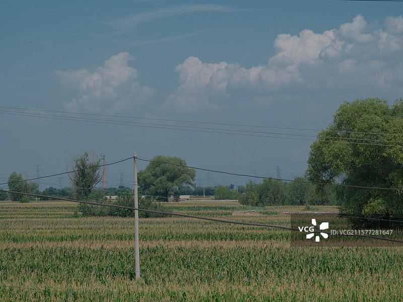 农田天空图片素材