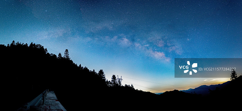 括苍山银河拱桥图片素材