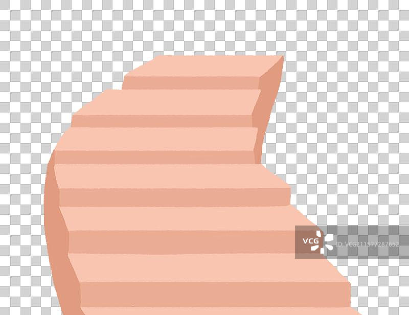 扁平风商业插画免扣素材-台阶楼梯图片素材