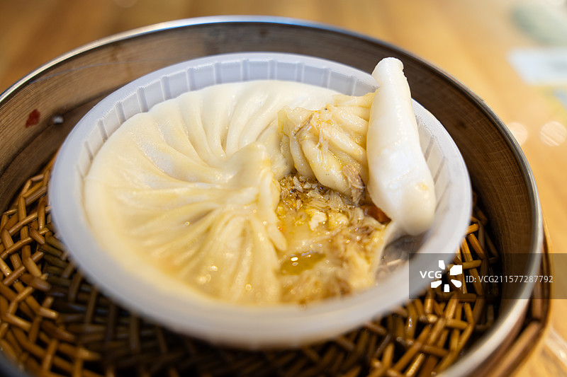 南京蟹黄汤包图片素材