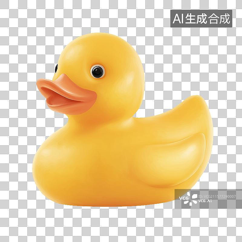 【AI数字艺术】小黄鸭卡通玩具图片素材