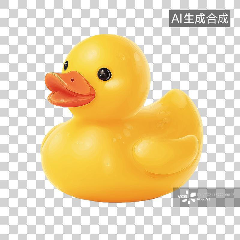 【AI数字艺术】小黄鸭卡通玩具图片素材