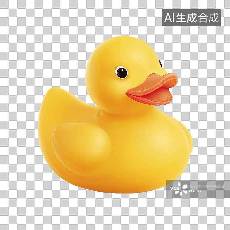 【AI数字艺术】小黄鸭卡通玩具图片素材