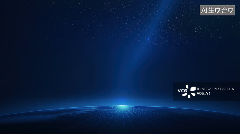 【AI数字艺术】行星发光图片素材