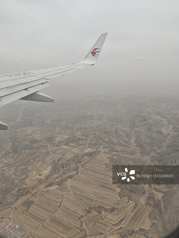 航拍黄土高原图片素材