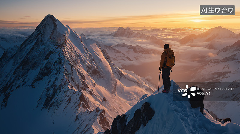 【AI数字艺术】攀登者图片素材