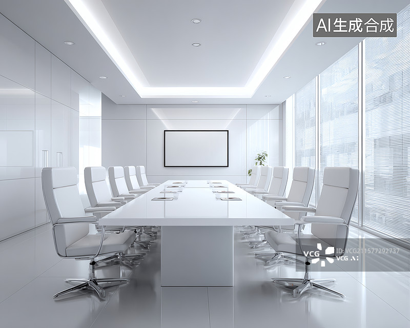 【AI数字艺术】现代会议室设计图片素材