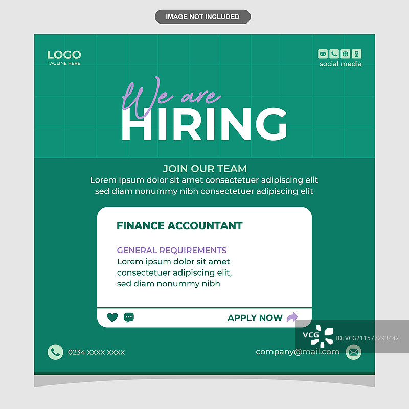 招聘宣传单 我们正在招聘 我们的团队颜色是绿色图片素材
