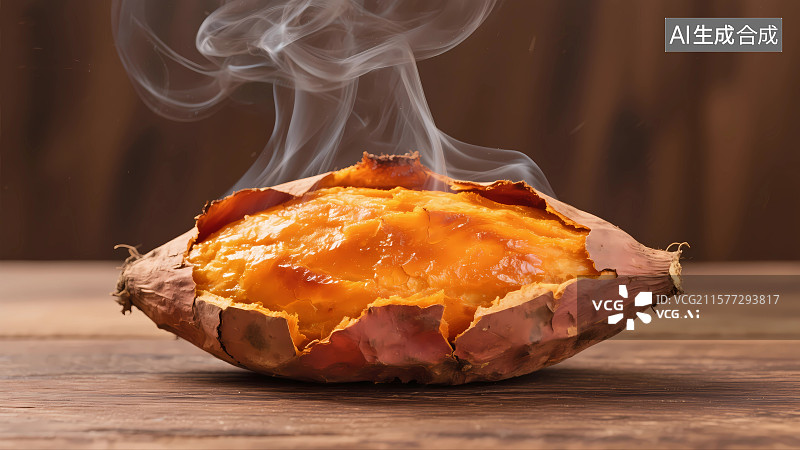 【AI数字艺术】美食烤红薯图片素材
