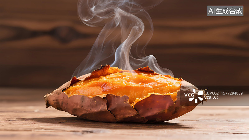 【AI数字艺术】烤红薯特写图片素材