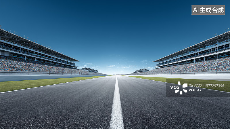 【AI数字艺术】赛车场赛道全景图片素材