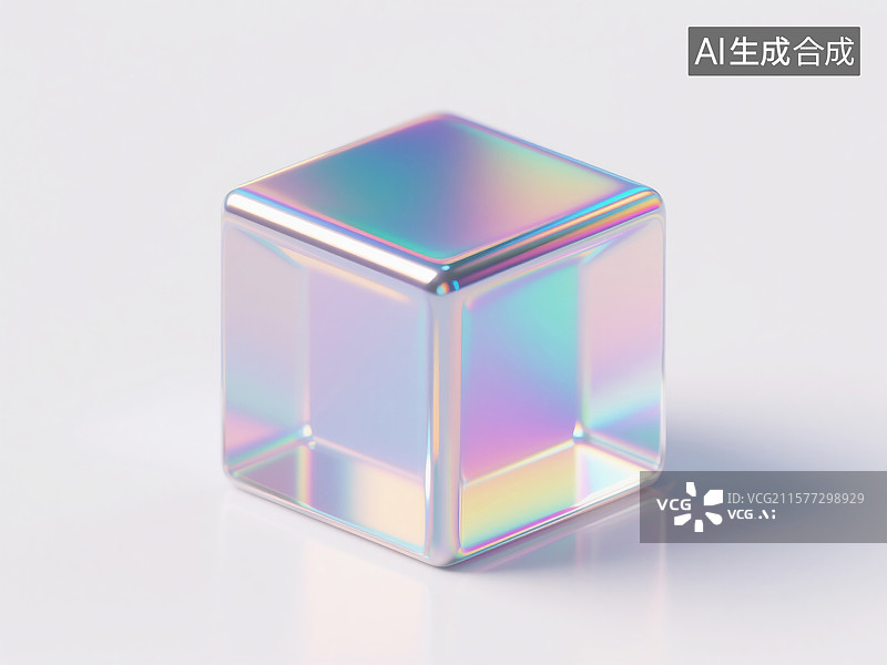 【AI数字艺术】炫彩3D立方体炫彩激光镭射酸性金属科技创新抽象商业背景金融科技年会经济年会图片素材