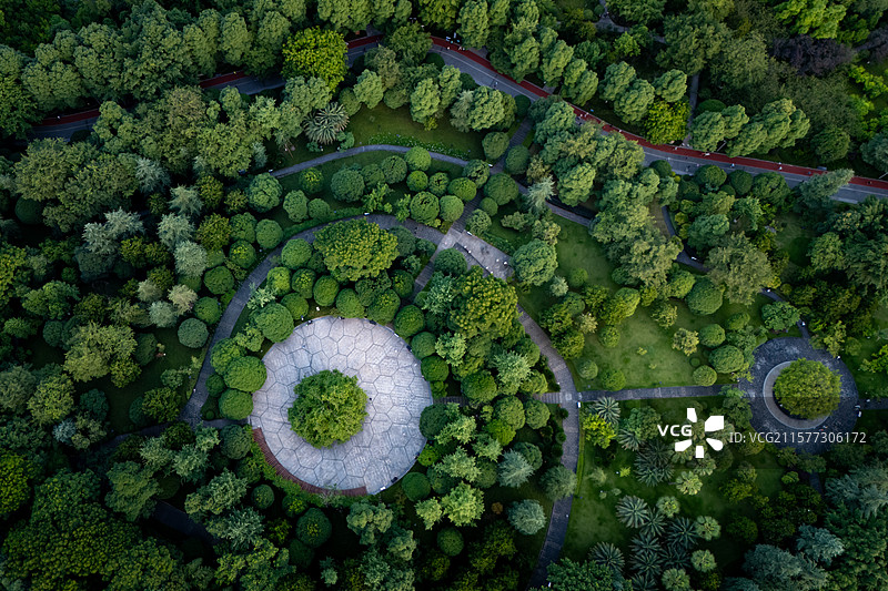 重庆龙头寺公园夏季航拍图片素材
