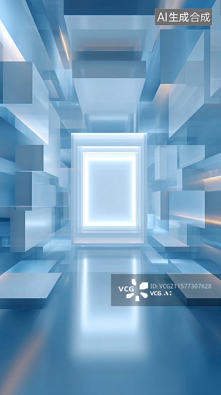 【AI数字艺术】空间科技背景图片素材