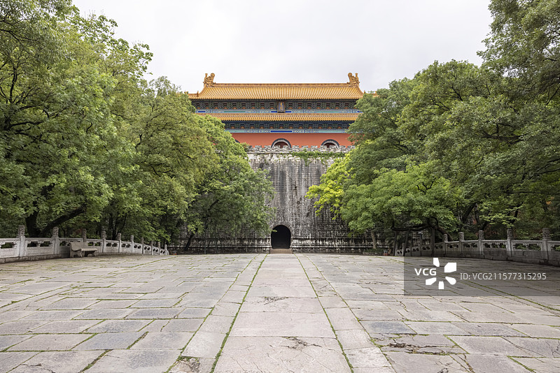 南京明孝陵方城明楼图片素材