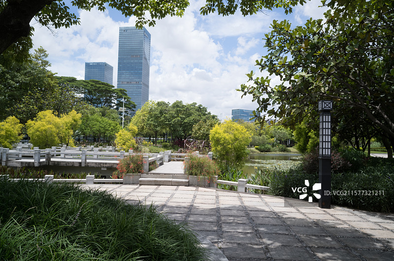 广州生物岛水墨园图片素材