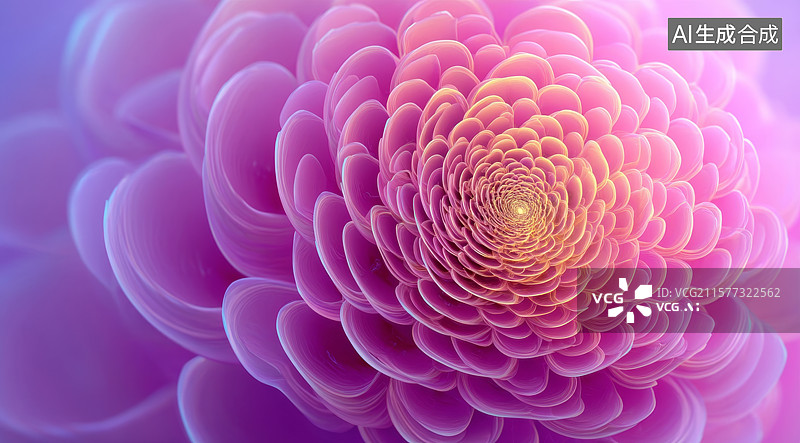 【AI数字艺术】粉色螺旋花瓣的抽象艺术图图片素材