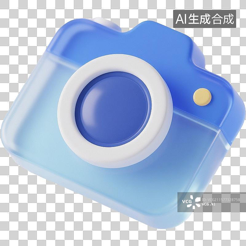 【AI数字艺术】3D相机图标图片素材